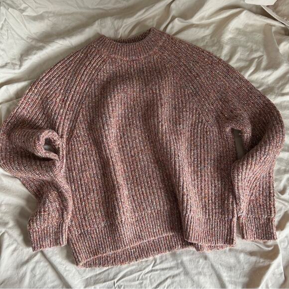 French Connection Pink Sprinkle Soft Chunky Knit Sweater - Picture 1 of 5